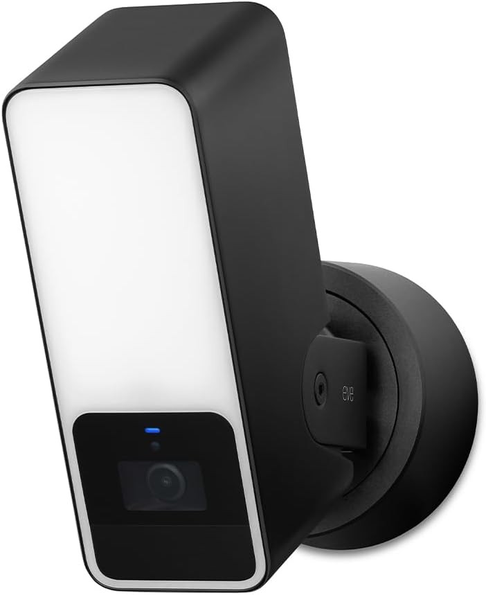 Eve Outdoor Cam – Secure floodlight Camera, Maximum (Black)