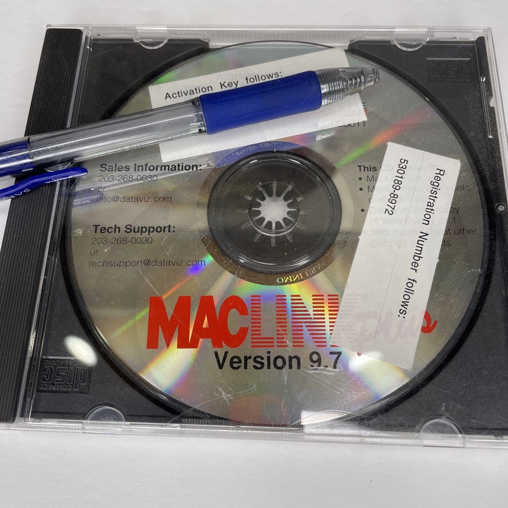 MacLink Plus 9.7 Deluxe PC CD share documents, open non-mac computer OS files!