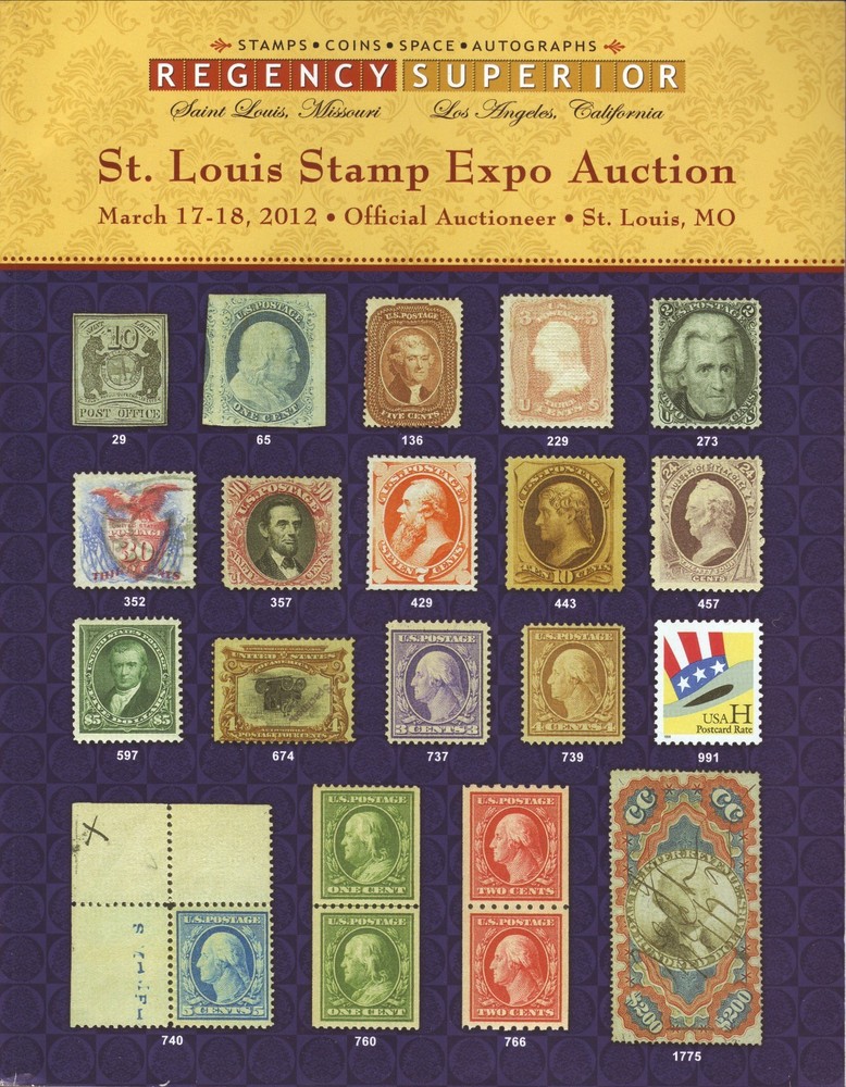 St Louis Stamp Expo--2012 Auction Catalog--Regency Superior