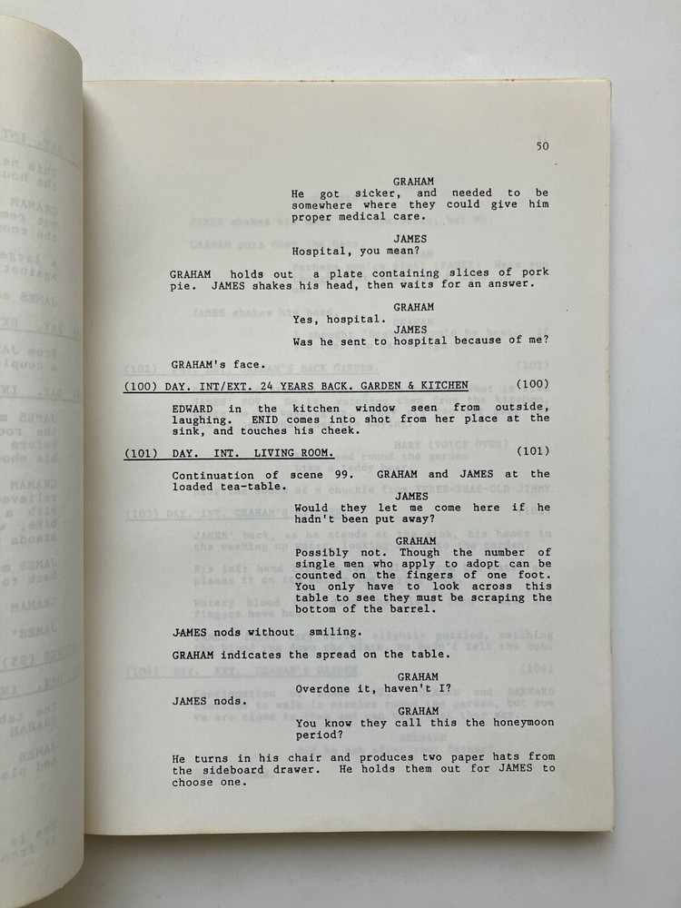 SECOND BEST (1994) ORIGINAL 1st DRAFT SCRIPT. WILLIAM HURT. NOT A REPRODUCTION