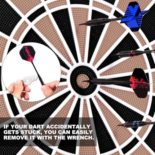 Professional Soft Tip Dart Set - 12 Pcs 18g, 120 Extra Tips, Flight Protector &