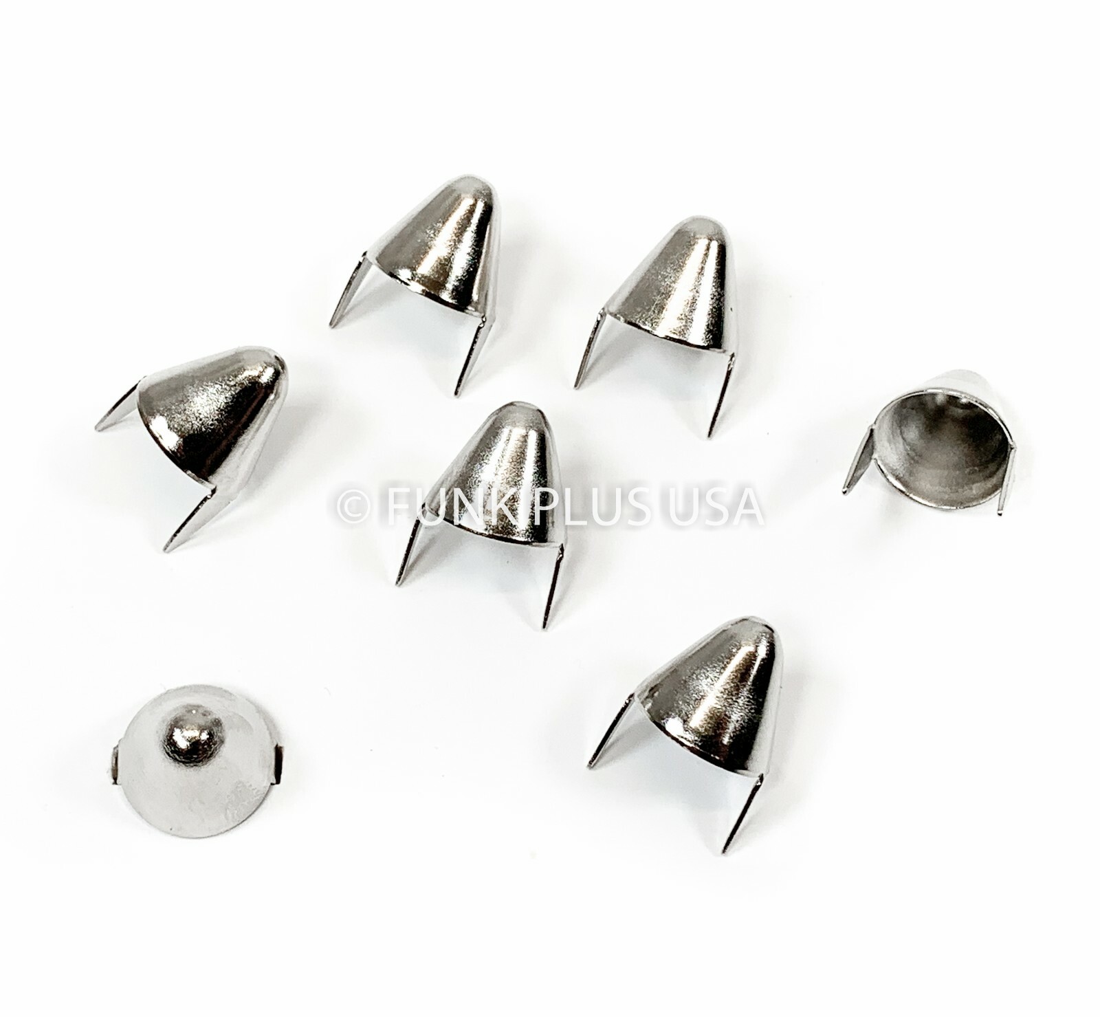 UK77 Studs 12mm Metal Punk Studs Gothic Cone Studs Rock DIY Studs USA Made