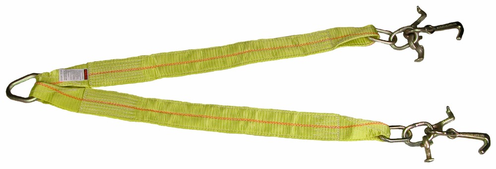 NEW! Wrecker Straps 3" X 3 FT CLUSTER HOOK WEB V-ASSEMBLY