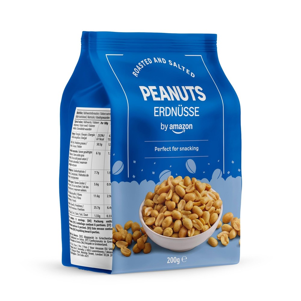by Amazon - Roasted and Salted Peanuts 200g 7 pack