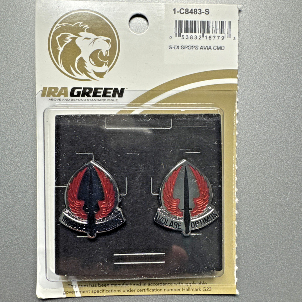 US Army Special Operations Aviation Command Unissued DI DUI Crest Pair