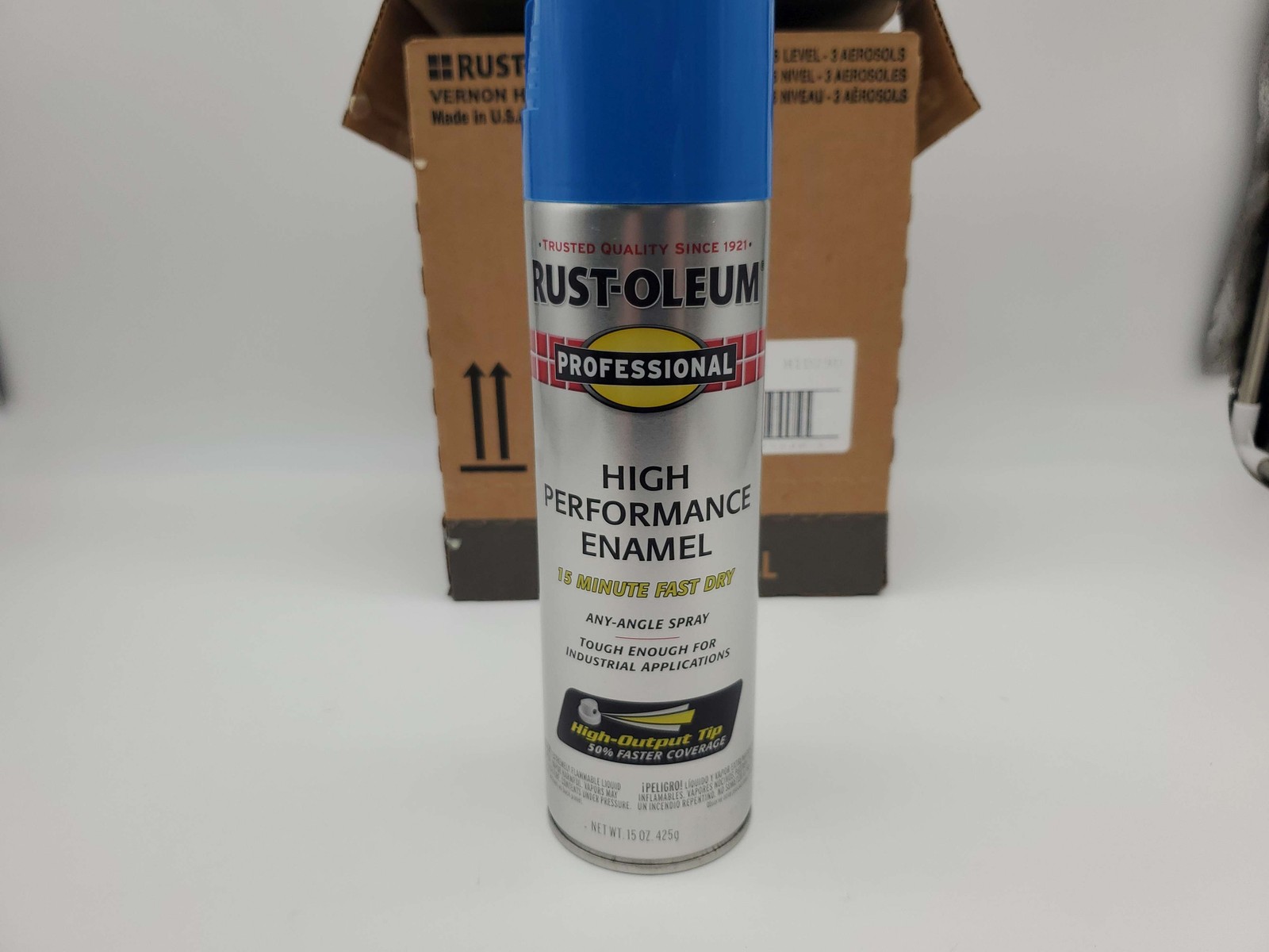 Rust-Oleum Gloss Safety Blue Enamel Spray Paint 15 Oz Pack of 6 Aerosol Cans