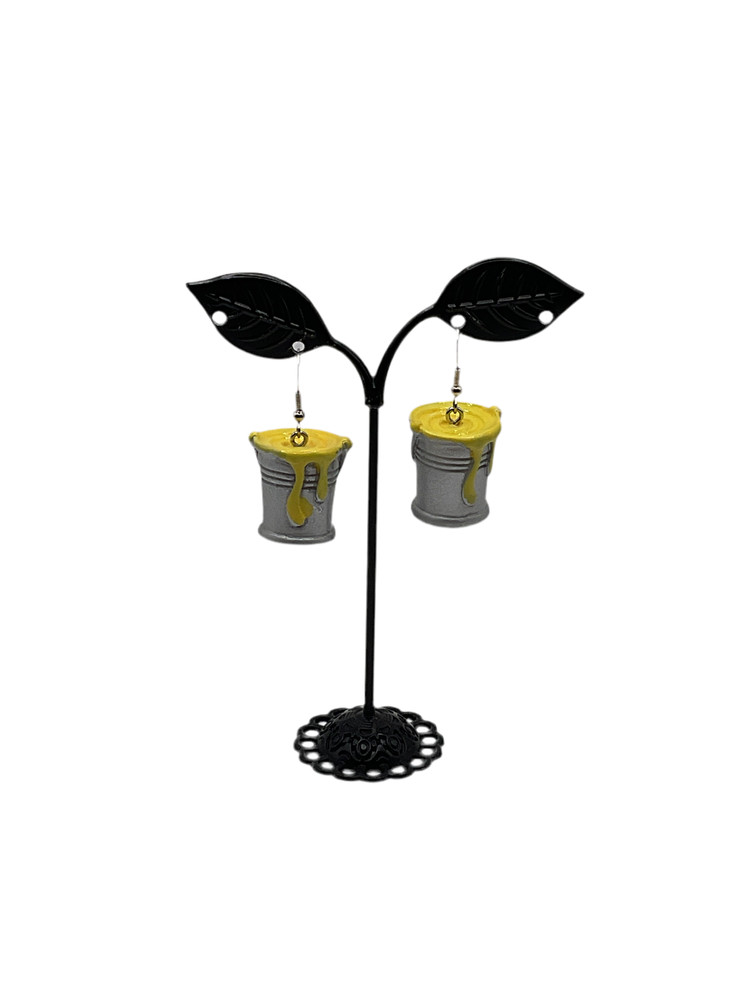 Yellow Paint Earrings