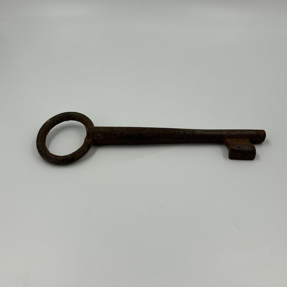Antique 8 Inch Skeleton Key Rusty Iron