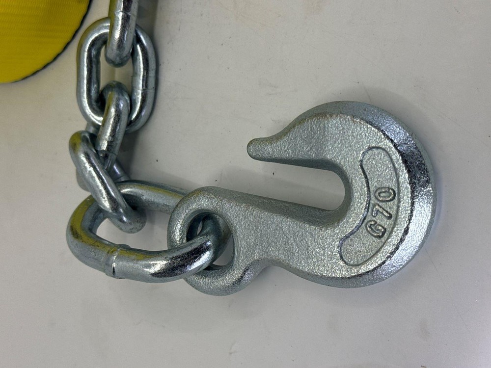 4"X27' Winch Strap with Chain Hook 4 Pack