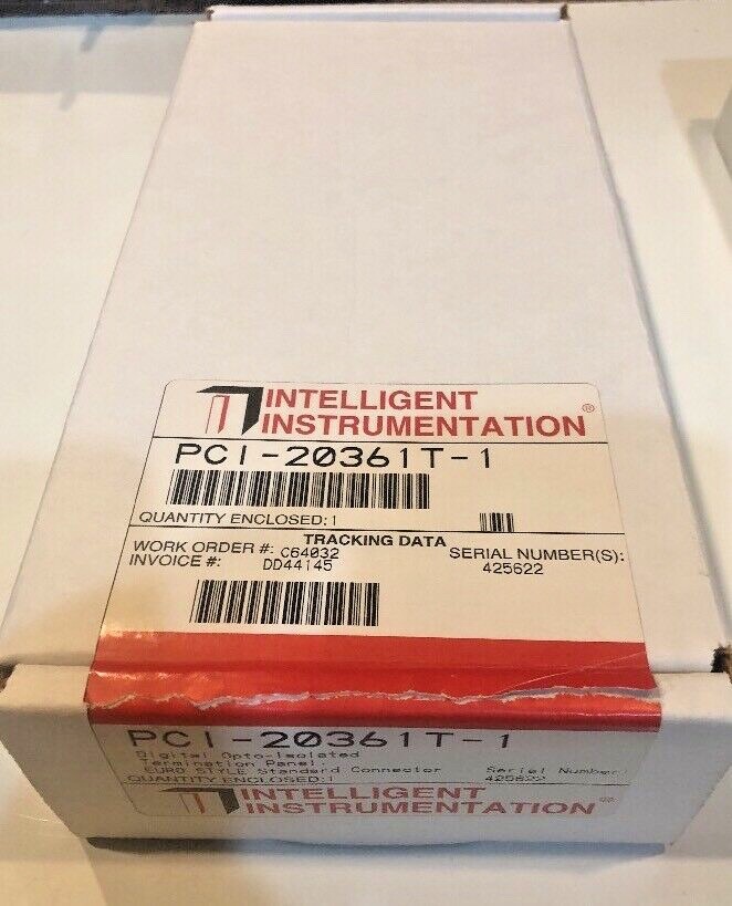 Intelligent PCI-20361T-1 DAQ Optically Isolated Input Digital Termination Panel