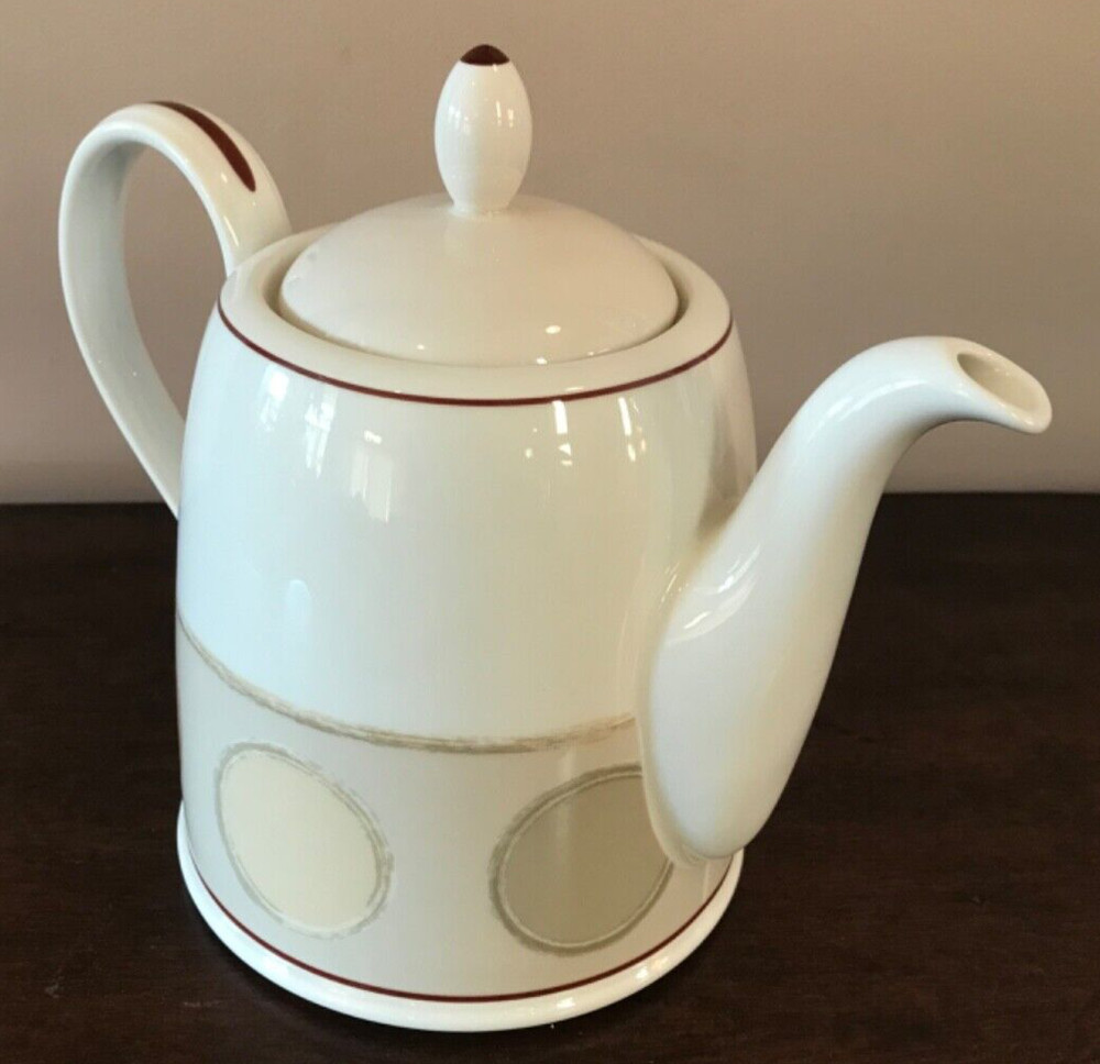 Noritake Ambience Teapot Mocha Java Green Brown Tan