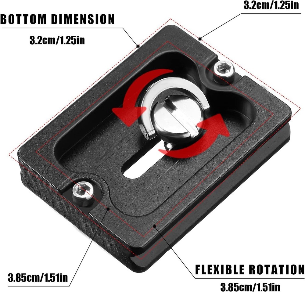 2-Pack Quick Release Plates for DSLR Tripods - Reliable and Durable