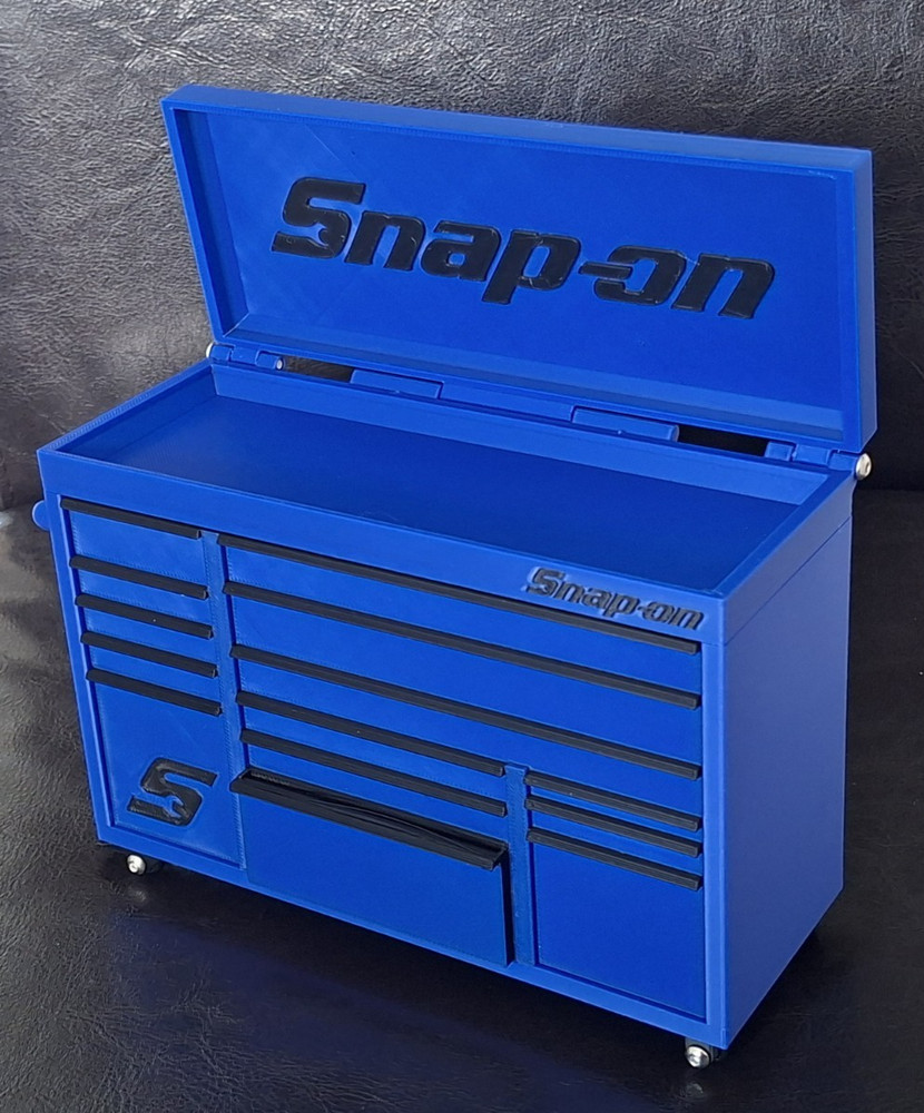 Snap-On Mini High Quality 3D Printed Toolbox (Blue)