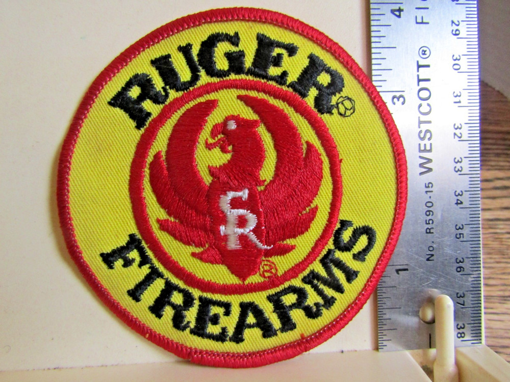 Ruger Firearms Patch Yellow with Red Eagle- 3.75" round NOS