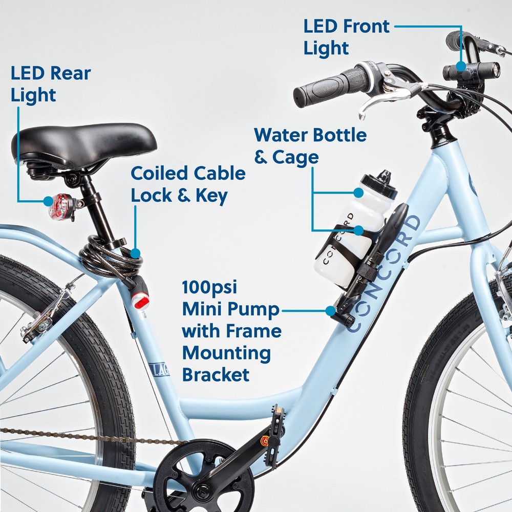 Essential Pack (Mini Pump, Lock, LED Light Set, Bottle, Cage), 6 Count