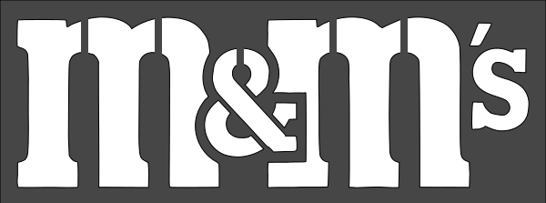 4"x10" Clear Plastic Stencil - M&M's (SC319)--