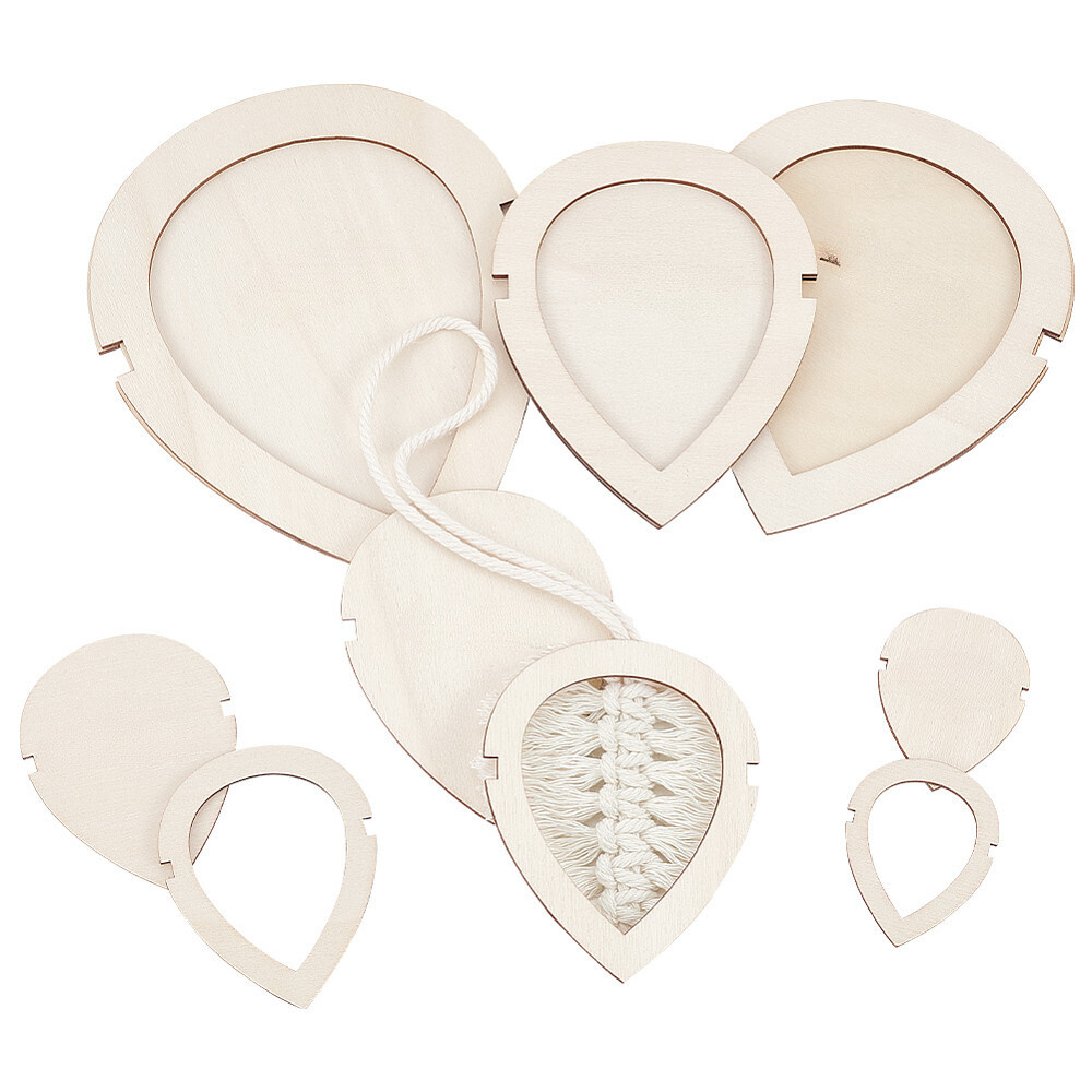 1box 12pcs Leaf Macrame Cutting Molds Wood Macrame Leaf Cutting Template Macrame