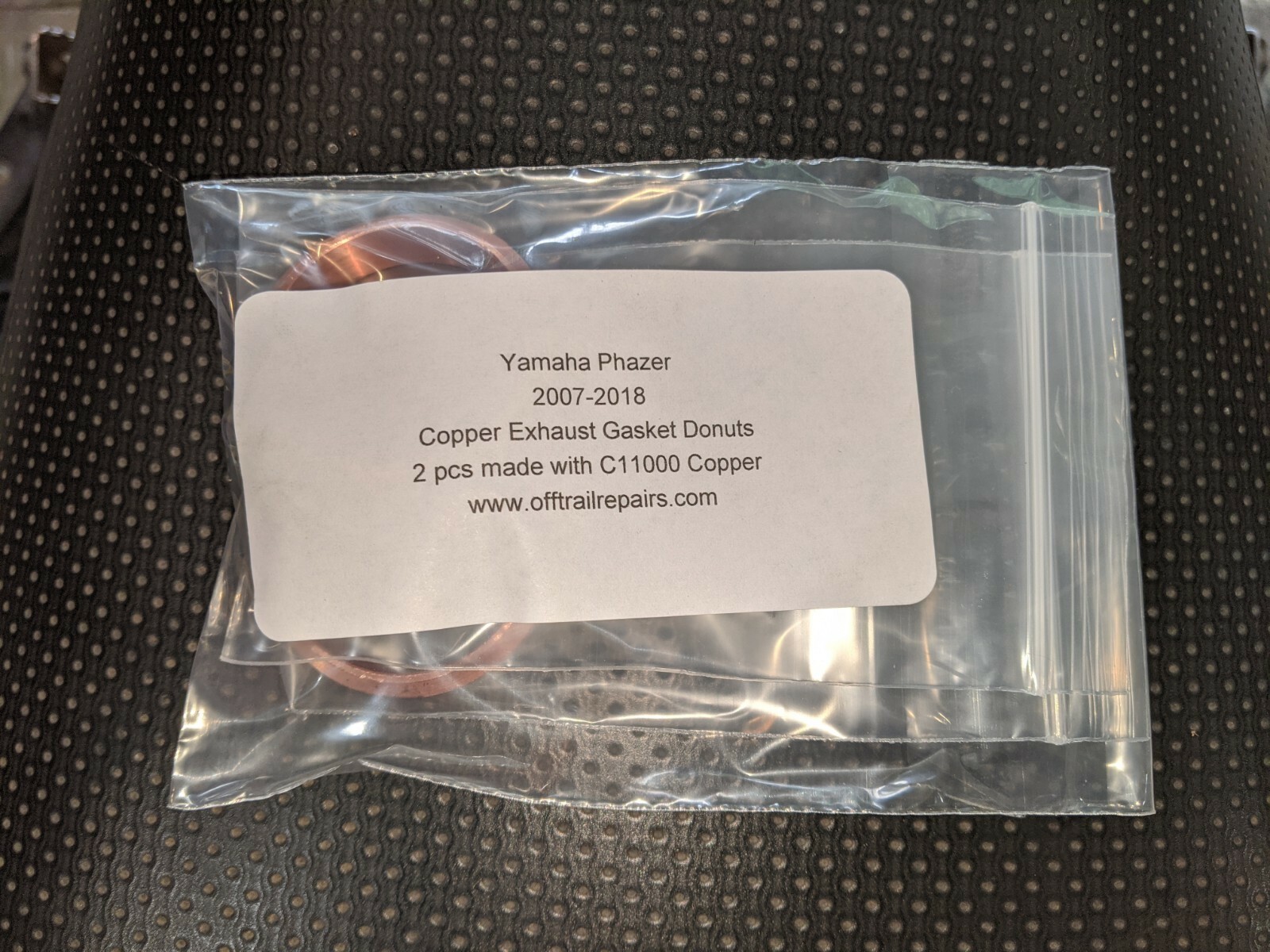 Yamaha Phazer Snowmobile Copper Exhaust Donuts /Gaskets. Fits 2007- 2018