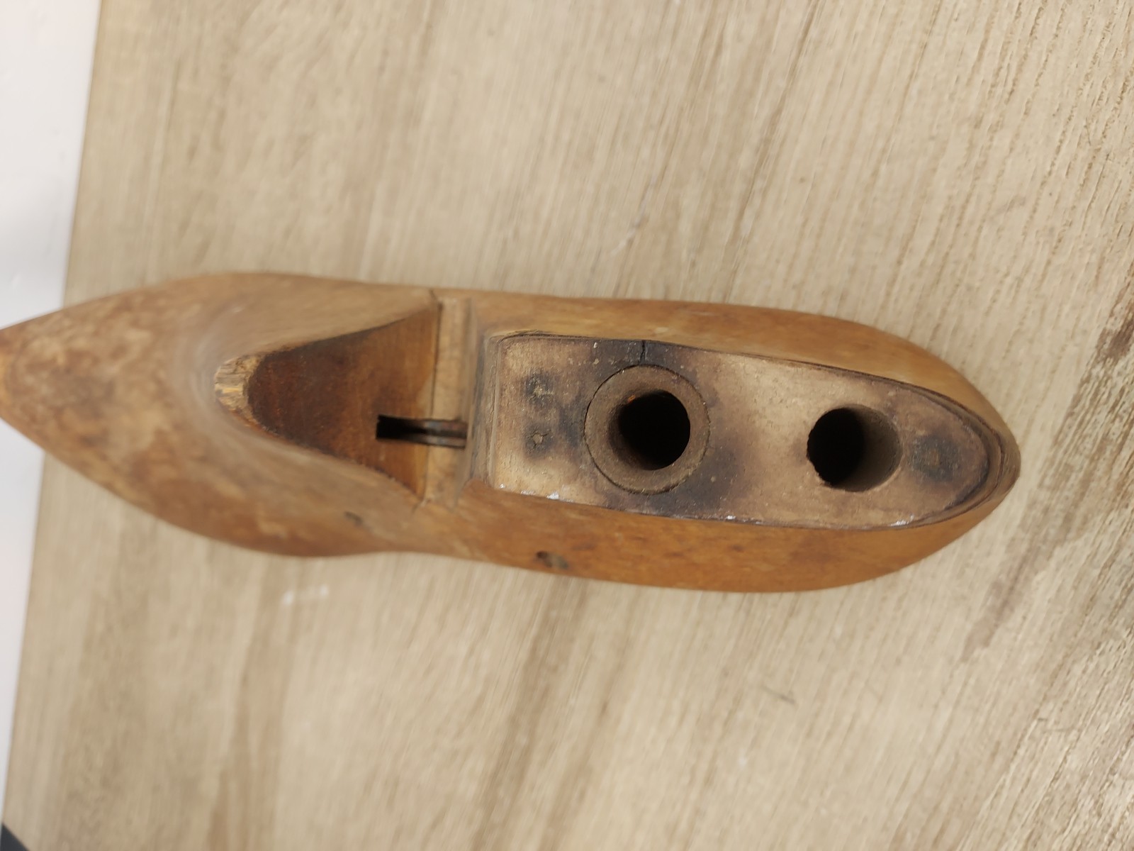 Antique McNichol Taylor Wood Cobbler Repair Shoe Last Form Katey 8AA Pointy Toe