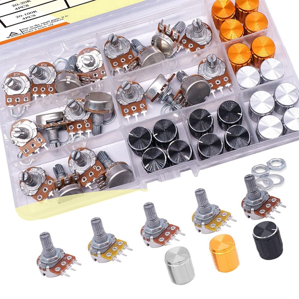 Potentiometer Linear Rotary Audio B Type Variable Resistor For Volume Control