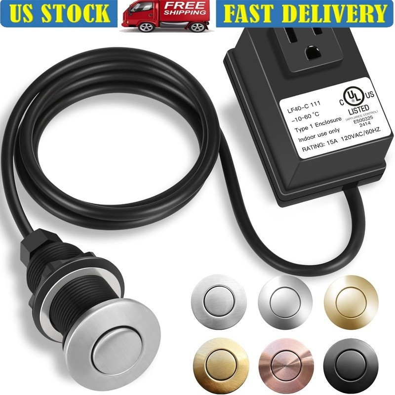 Garbage Disposal Air Switch Kit UL Certified Easy Install Universal Safe Durable