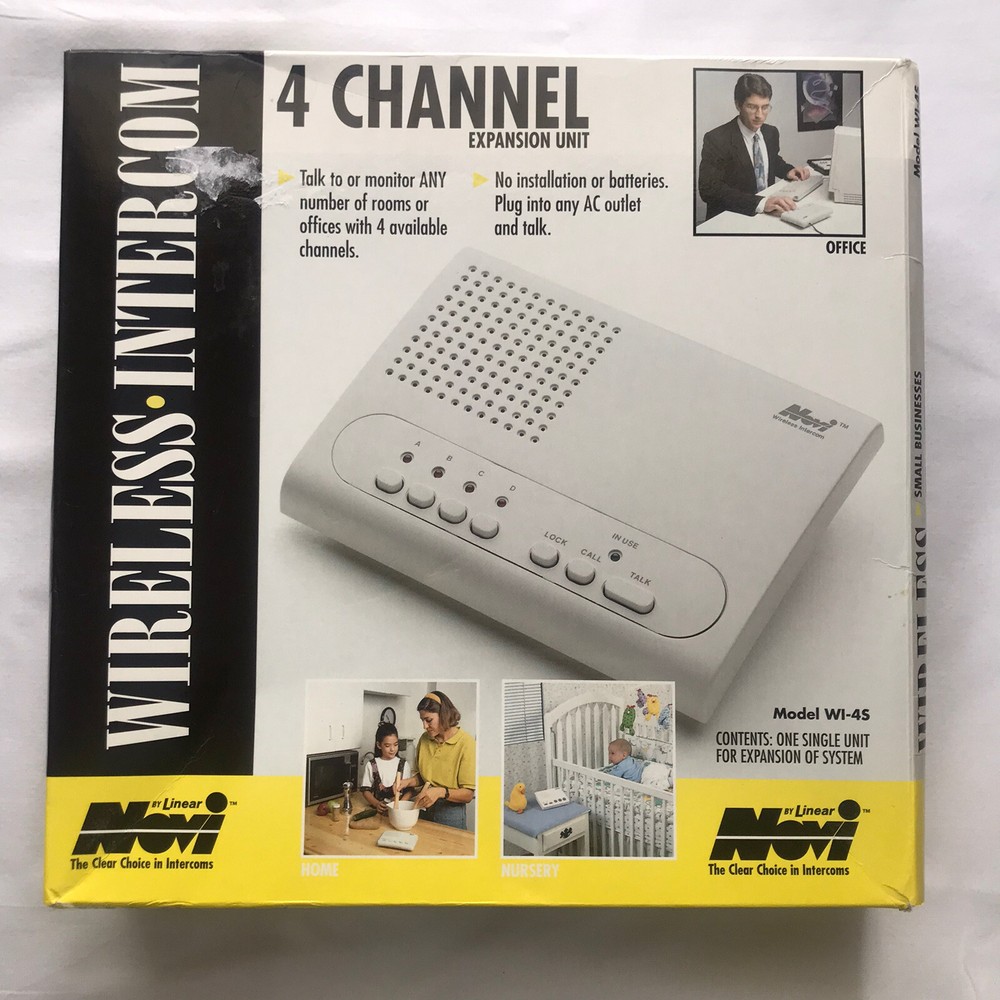 Novi 4 Channel Wireless Intercom Model WI-4S Single Unit New Open Box