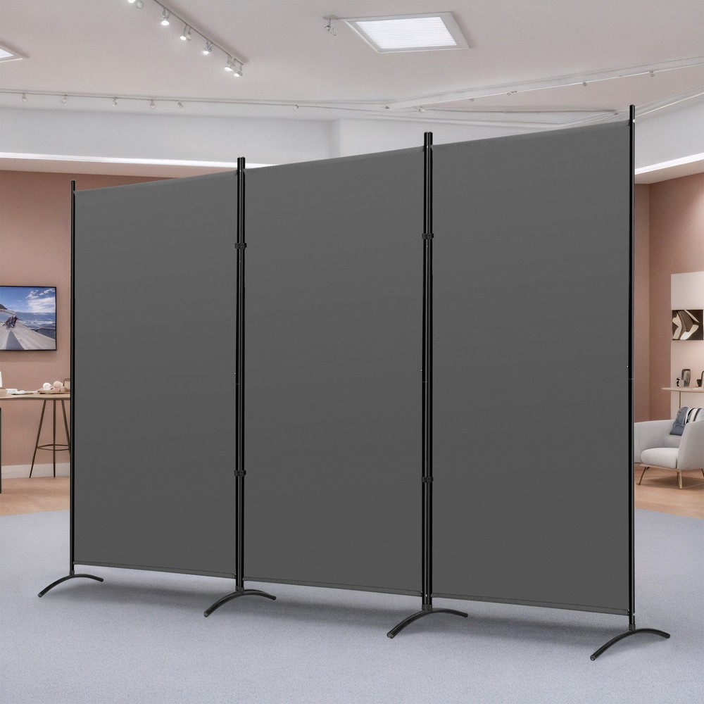 Room Divider Folding Privacy Screen Portable 3 Panel Partition Room Divider Gray