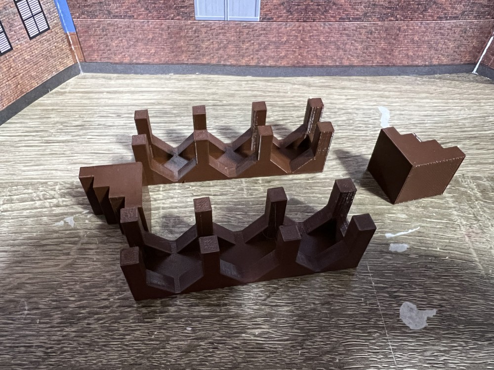 O Scale Loading Dock for Cargo Loading - Two 3.5 inch x 1 Inch Sections w/ Steps