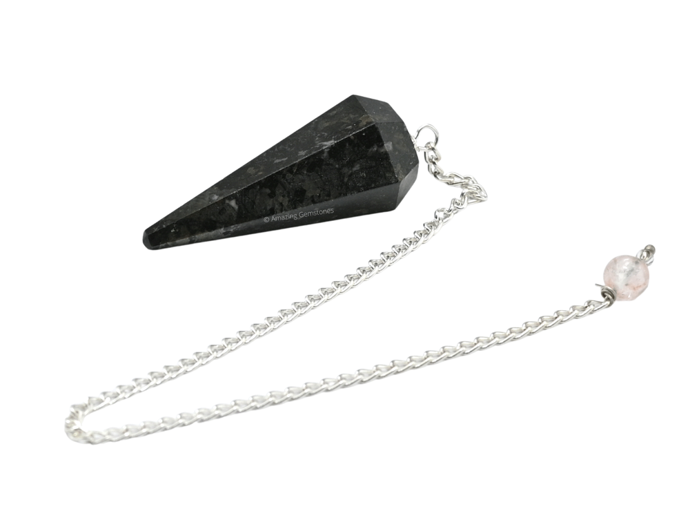 Nuummite Dowsing Crystal Pendulum