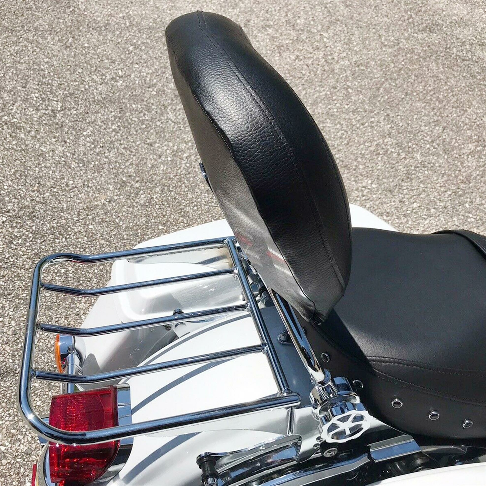 Adjustable Sissy Bar Backrest Luggage Rack For 09-24 Harley Road Electra Glide