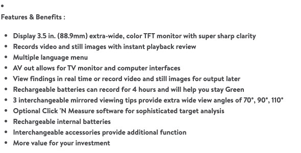 DCS1600ART High-Performance Articulating Recording Video Borescope System
