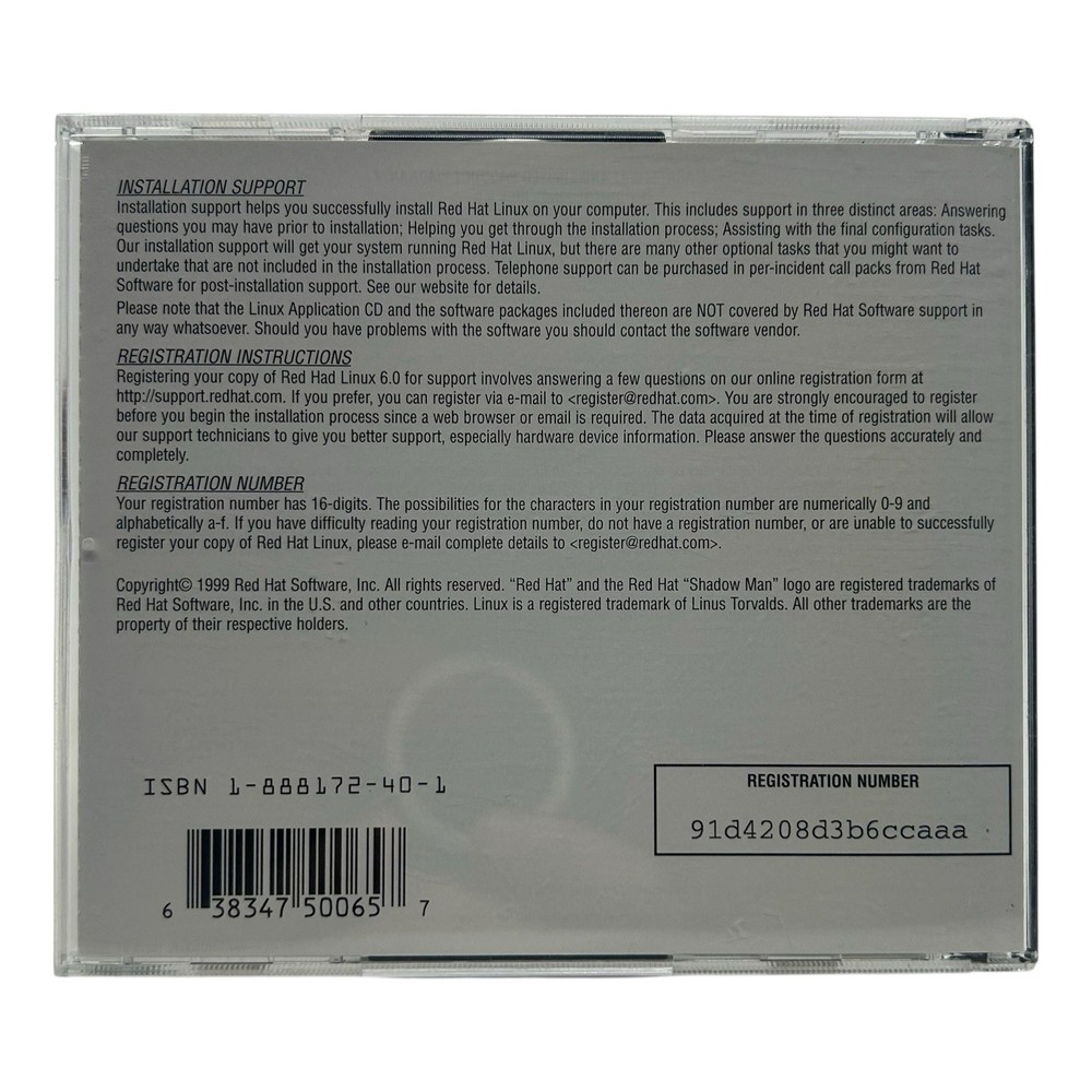 Red Hat Linux 6.0 Big Box Operating System Vintage Computer Software 1999