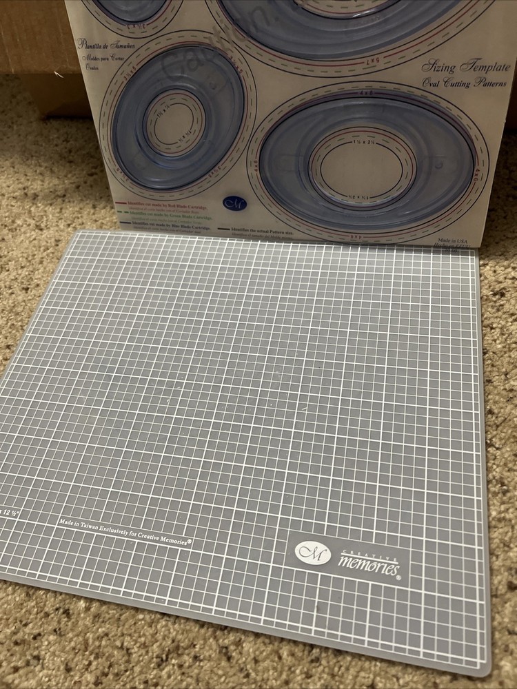 Creative Memories Custom Cutting System 4 Oval Template Set & 2 Sizing Guides