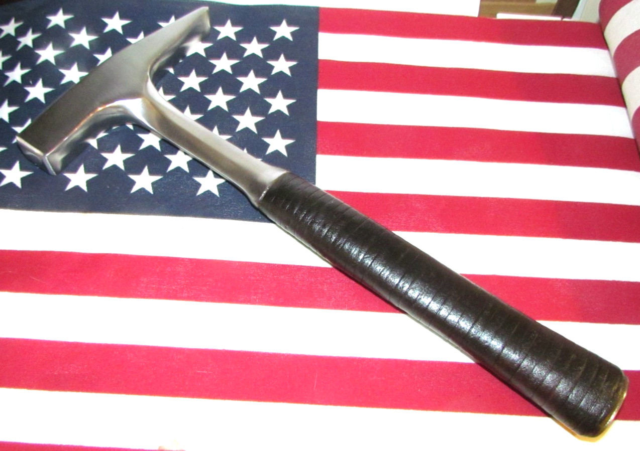 Vintage Malco 18 oz. Sheet Metal Hammer Original Leather Handle (Estwing)