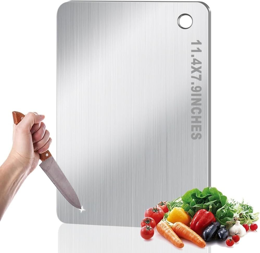 Titanium Kitchen Cutting Board – Small, Non-Stick, Double-Sided