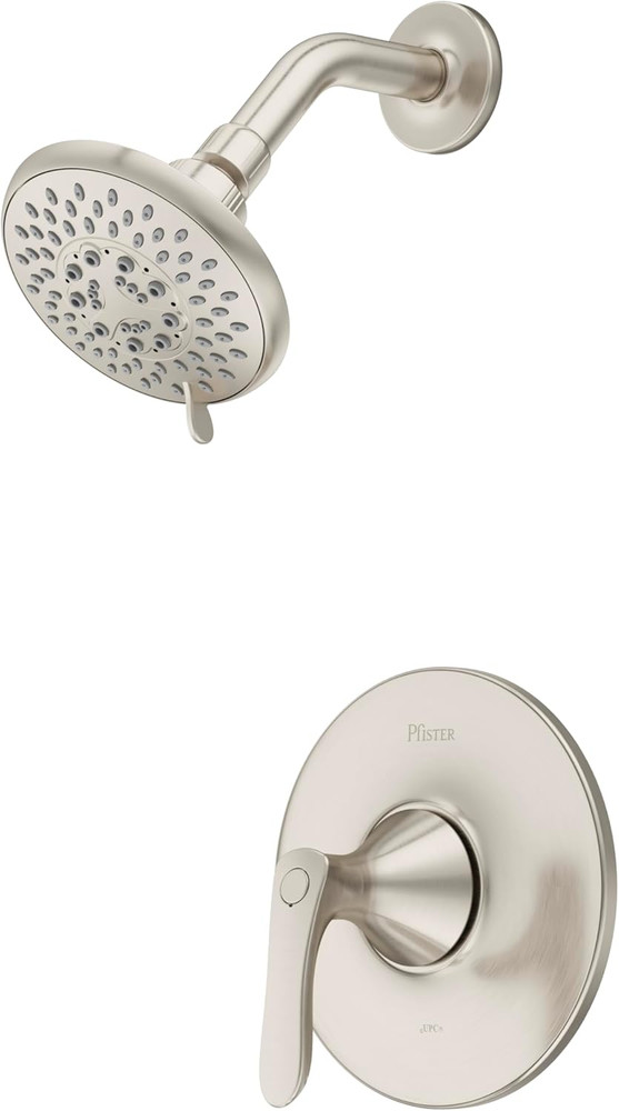 Weller Single Handle Shower Trim Kit with Multi-Function Shower Head, 5 Spray Mo