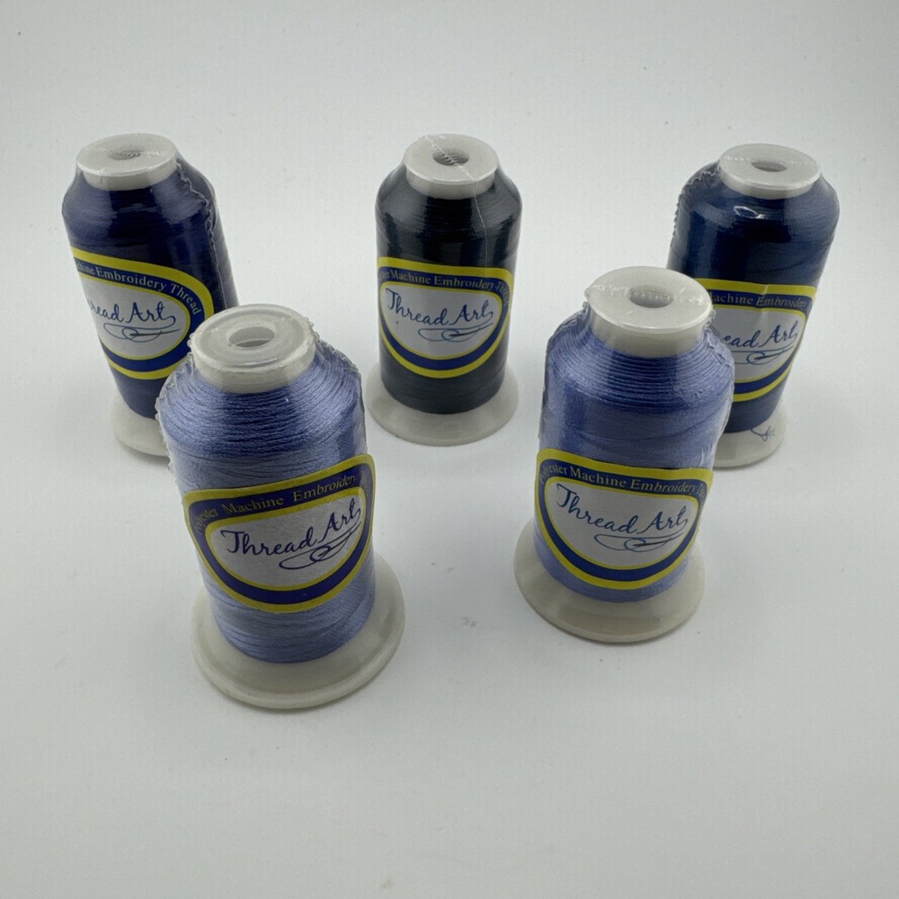 Thread Art Rayon Embroidery Thread 1000M  5 Rolls Assorted