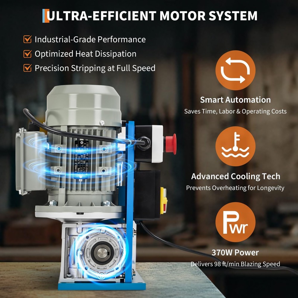 370W Automatic Electric Wire Stripping Machine for Copper Cable – 10 Channels
