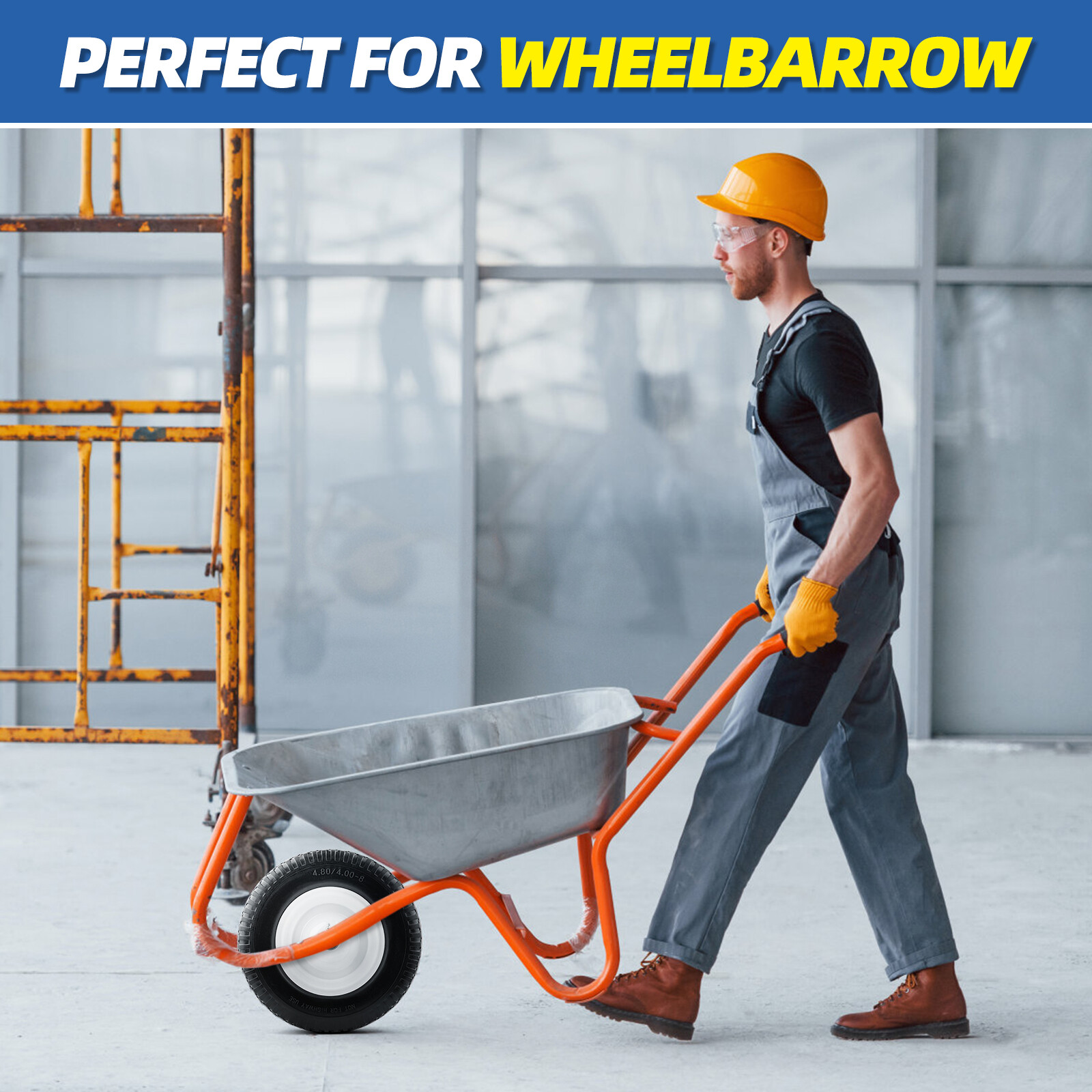 16-inch Flat Free Wheel Barrow Tire - NEVER HAVE A FLAT AGAIN - FREE SHIPPING