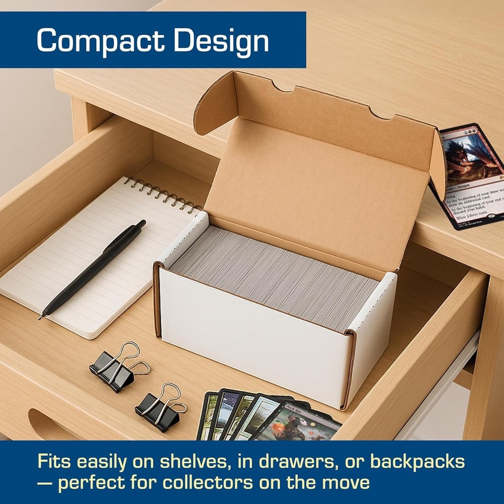 Compact & Stackable 400-Count Trading Card Storage - Dustproof & Lockable Design