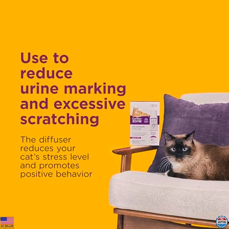 3 Pack Cat Calming Diffuser Refills with Pheromones for Anxiety Relief