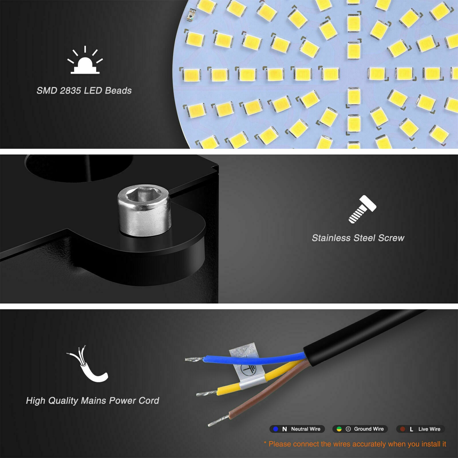 LED Barn Light, Dusk to Dawn Outdoor Lighting with 100W 10000LM 5000K Daylight