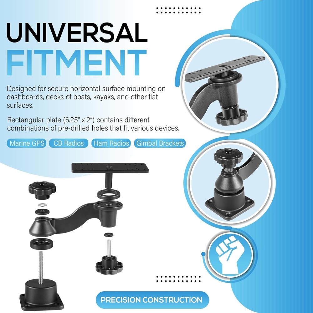 Replace RAM-109HU Horizontal 6" Swing Arm Mount for Fishfinders & Chartplotters
