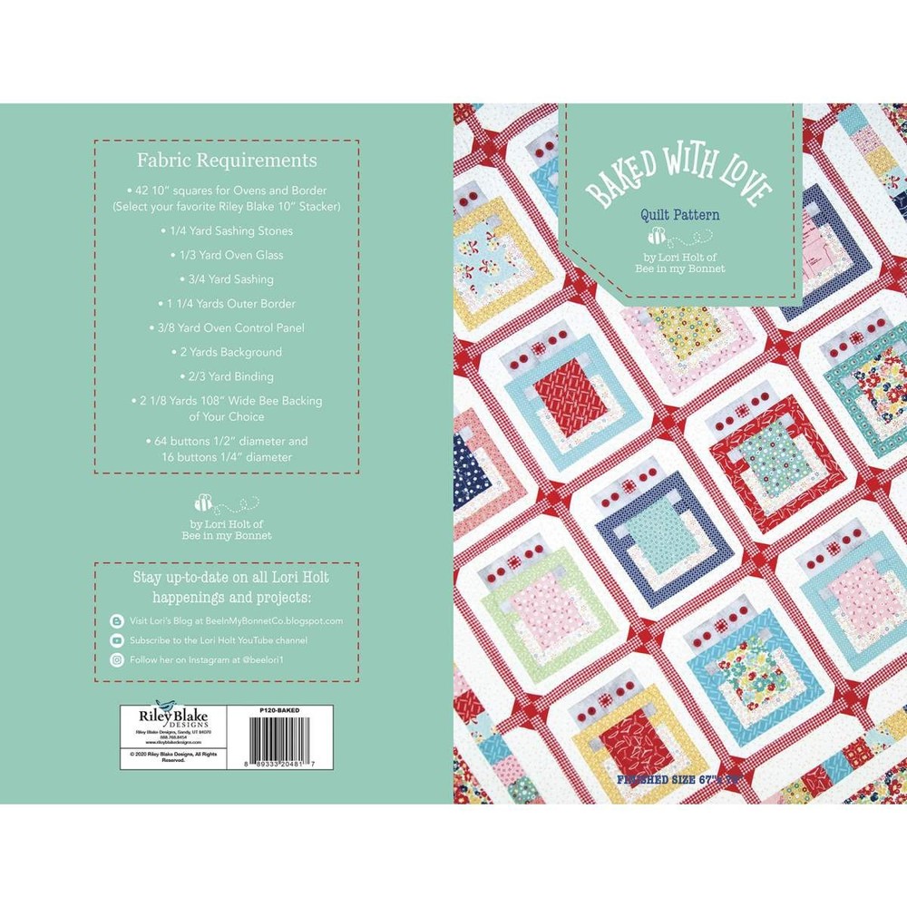 BAKED WITH LOVE Layer Cake Pattern
