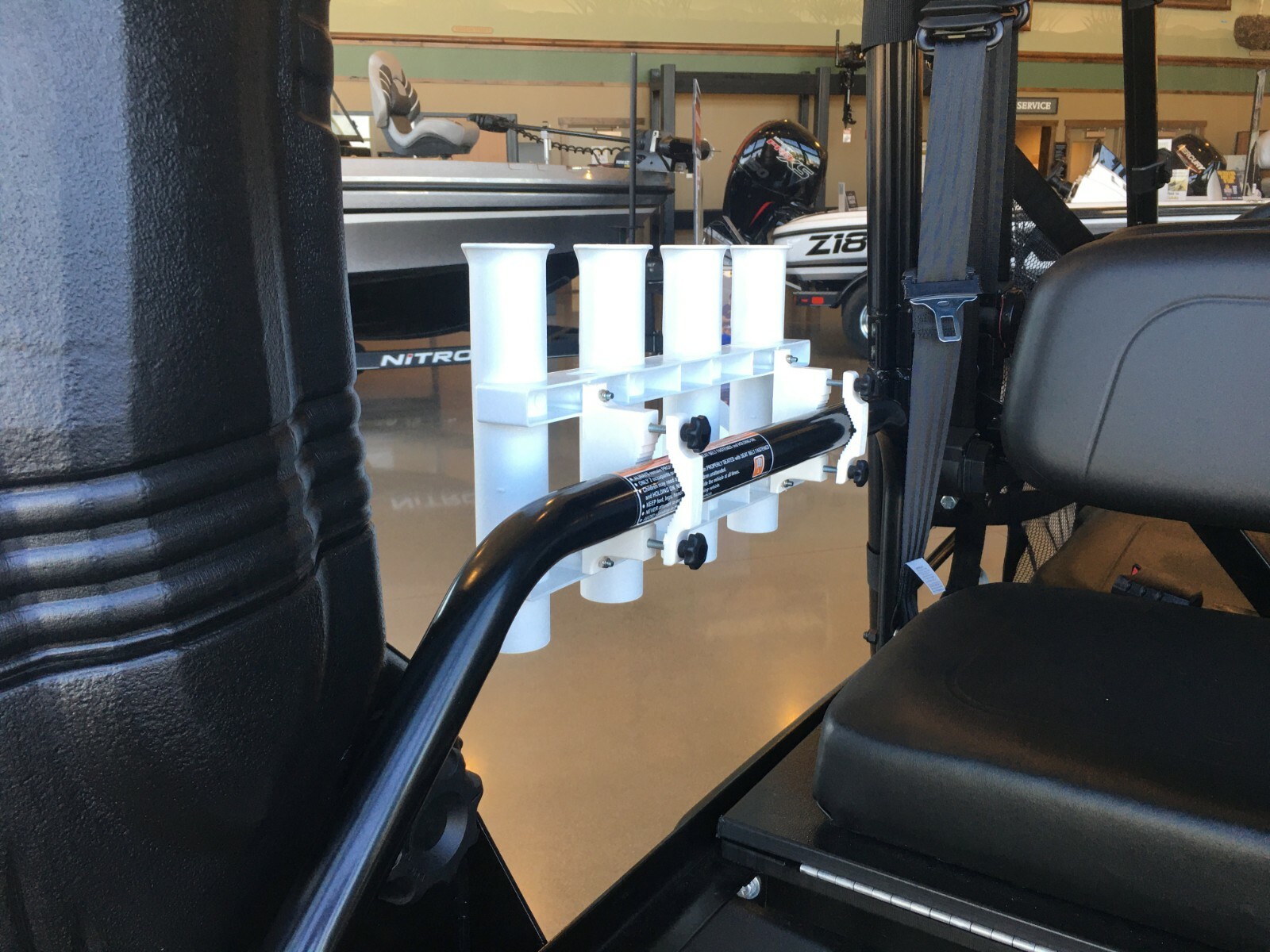 Fishing Rod Holder CLAMP2 Pontoon, ATV, UTV, Golf Cart, SeaDoo Switch, Surf Cart