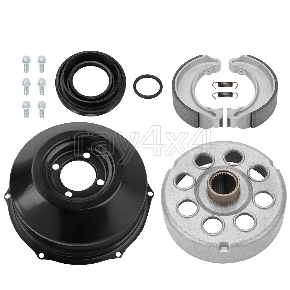 Rear Brake Drum Hub & Drum Cover Seal Kit for Honda TRX300 Fourtrax 300 88-2000