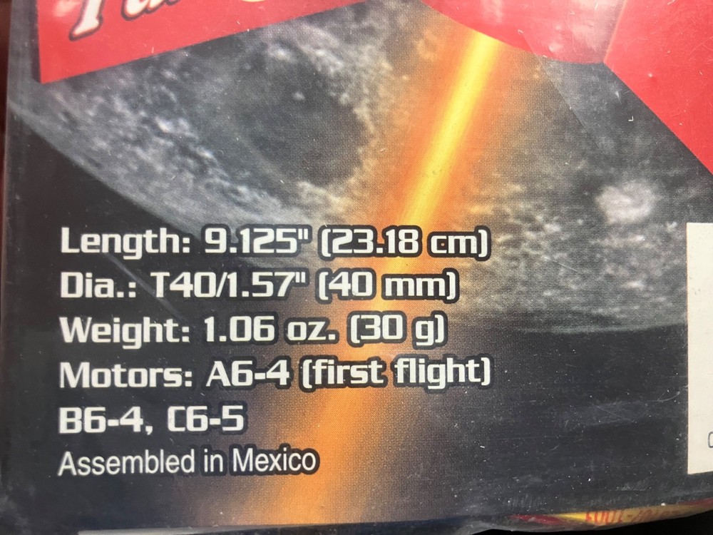 Quest Full Moon Flying Model Rocket Kit #1016 - OOP