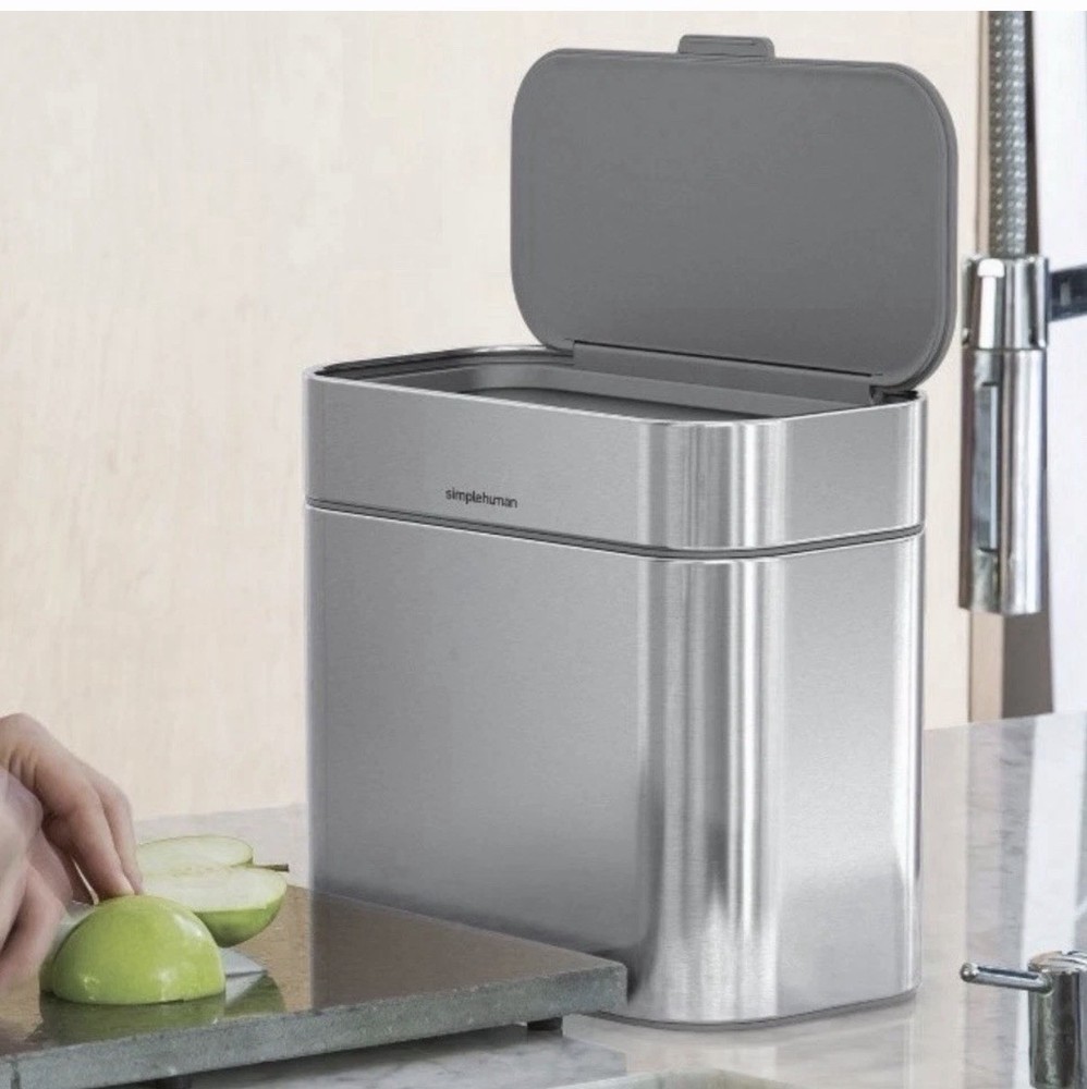 simplehuman - 4L Compost Caddy Stainless Steel Brushed NEW