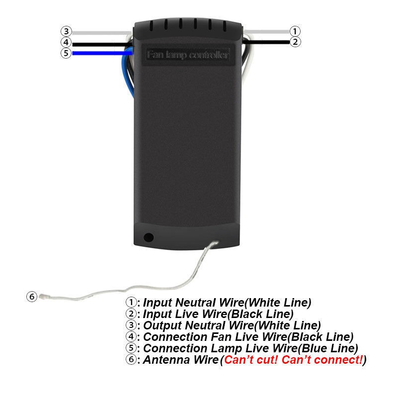 Universal Ceiling Fan Lamp Light Remote Control Receiver Kit Timing Wireless 15M