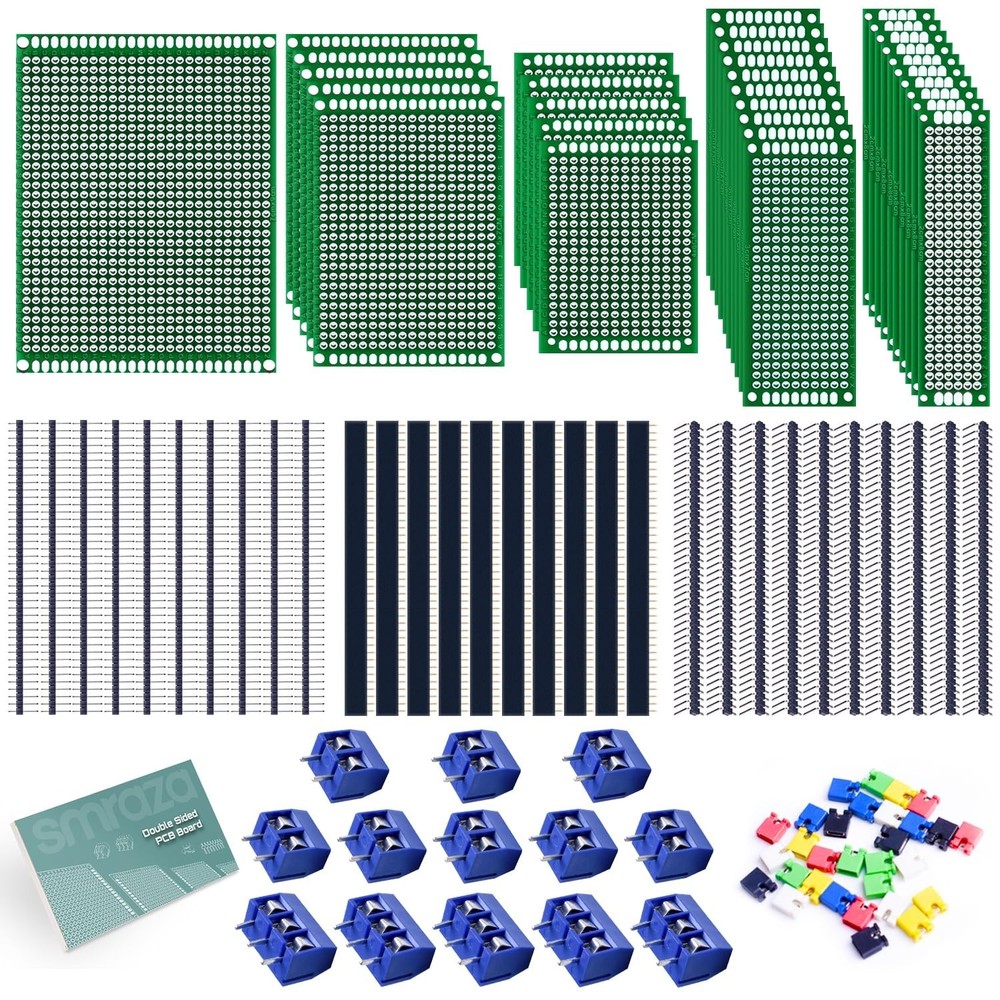 Versatile 104pcs PCB Board Kit for Electronic Prototyping with Header Connectors